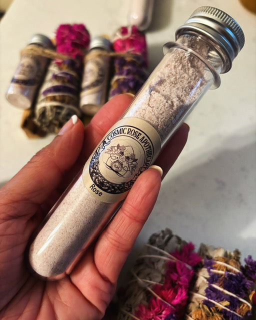 .5 oz Blended Roses in Epsom Salt by Cosmic Rose Apothecary